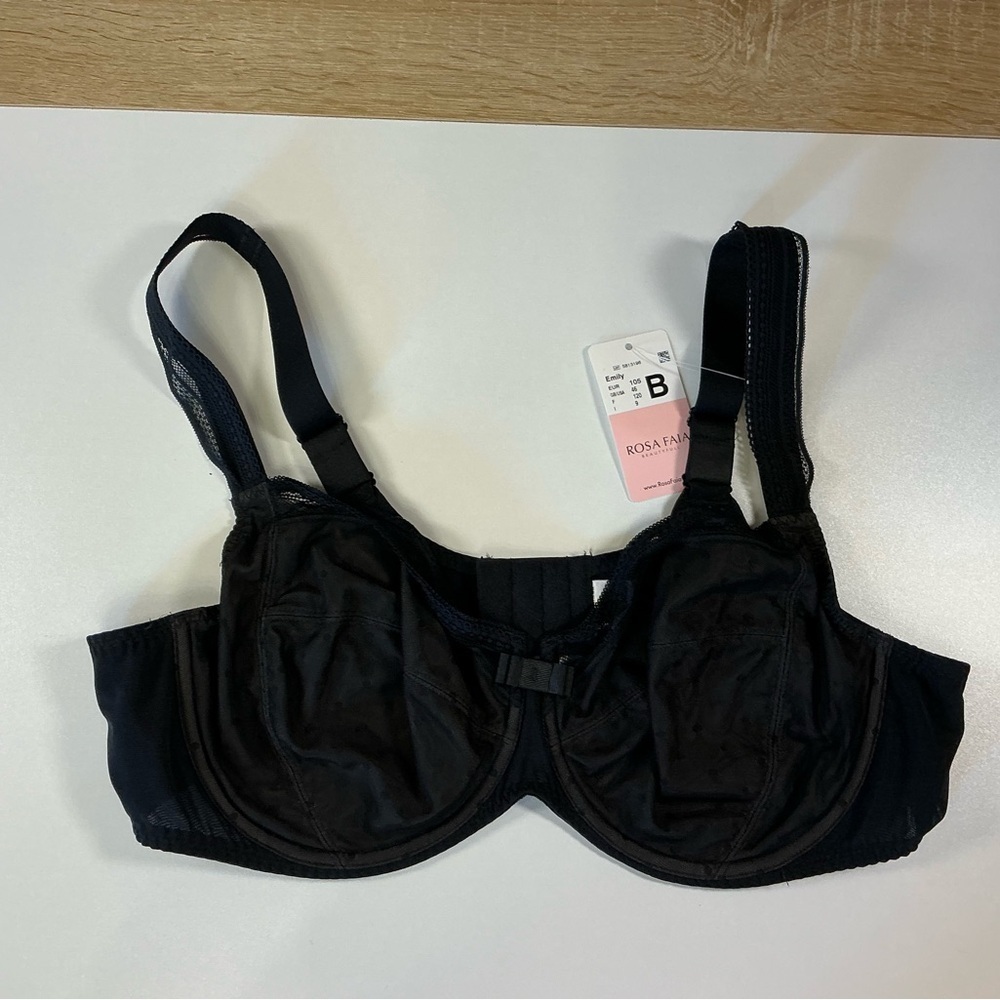 New Black Rosa Faia Underwire Bra Sz 46B